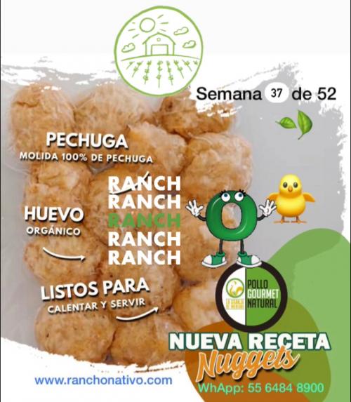 Nuggets de pollo gourmet empanizados / 500 g. Aprox. (12 pzas.)
